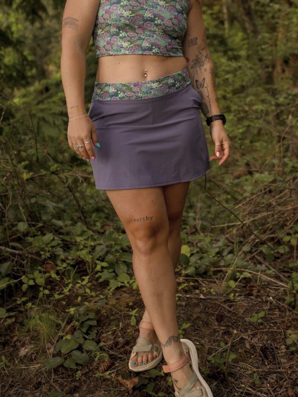 Youer Purple Mini Skirt Women's Small Outdoor Hiking Unlined